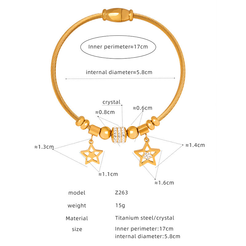 Personality a variety of pendant shapes optional bracelet light luxury style does not fade retro temperament pendant bracelet wholesale 99