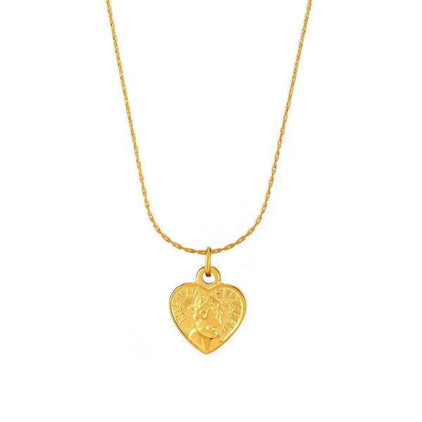 Stainless steel plated 18K real gold ultra-fine S chain love Elizabeth necklace fashion versatile jewelry women's spot